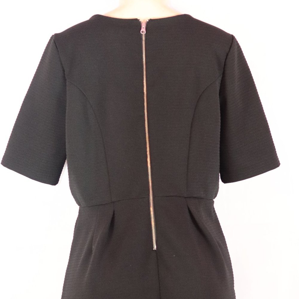 THE LIMITED BLACK SHORT SLV SHEATH STYLE DRESS LG - Picture 4 of 4
